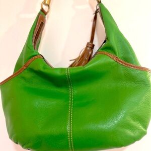 Tignanello Green Leather Handbag